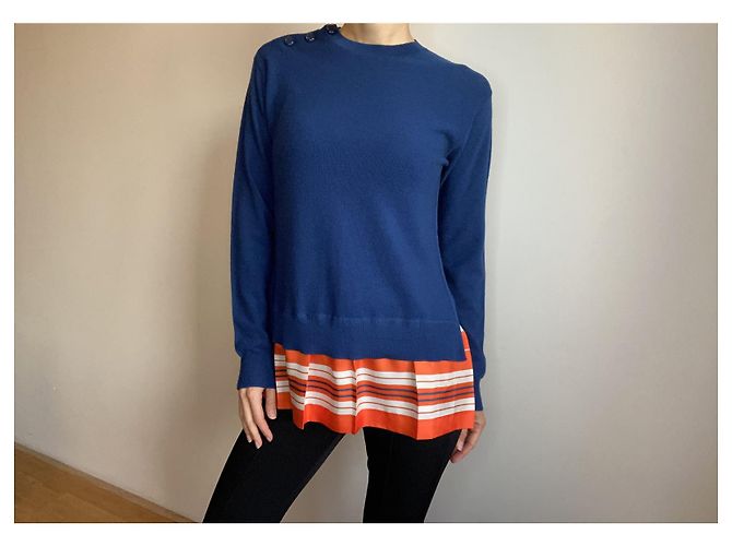 Strickwaren aus Wolle und Seide von Louis Vuitton Blau - Ansicht 6
