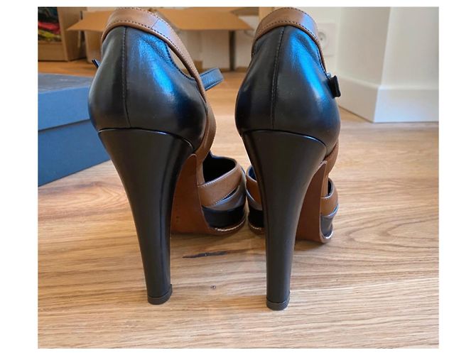Décolleté Barbara Bui in pelle marrone scuro - vista 2