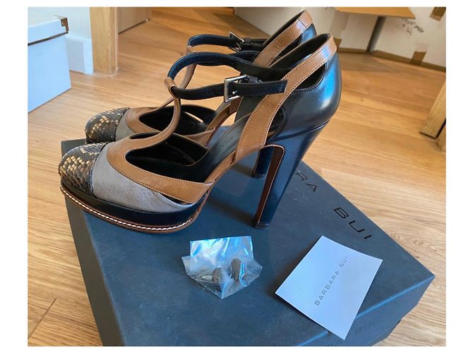 Décolleté Barbara Bui in pelle marrone scuro - vista 3
