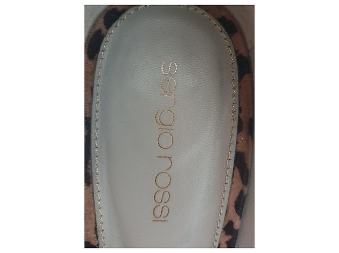 Décolleté Sergio Rossi Leopardate in Scamosciato Nere Taglia 40 Nero Stampa leopardo - vista 7
