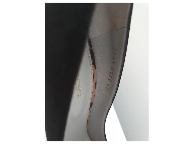 Décolleté Sergio Rossi Leopardate in Scamosciato Nere Taglia 40 Nero Stampa leopardo - vista 8