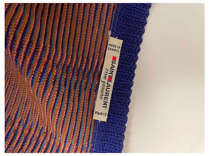 Saint Laurent Rive Gauche Azul Multicolor - vista 5