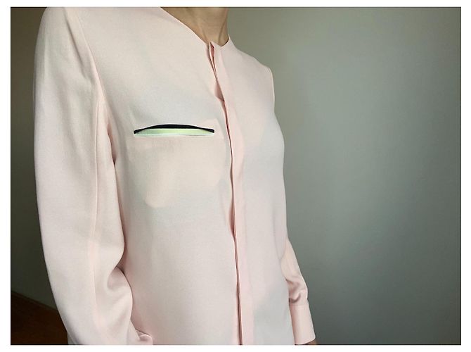 Blusa de seda rosa Fendi - vista 8