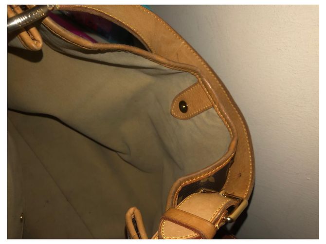 Borsa a mano Louis Vuitton in pelle marrone - vista 5
