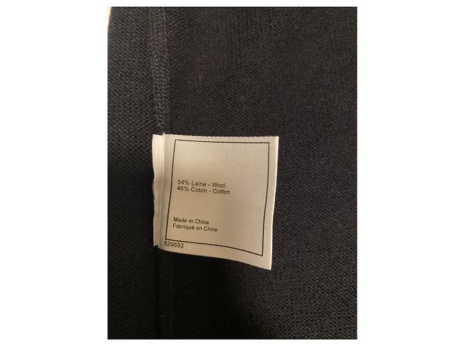 Cambon Vestido Uniforme Chanel Azul Marino Algodón Lana M - vista 5