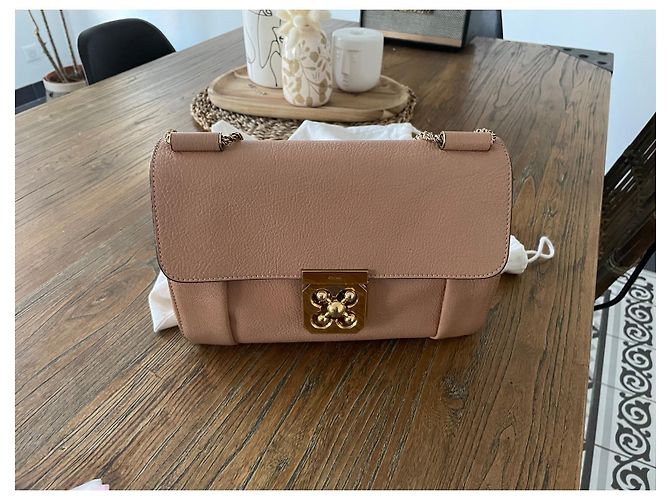 Bolso Chloé Elsie de piel de avestruz rosa - vista 10