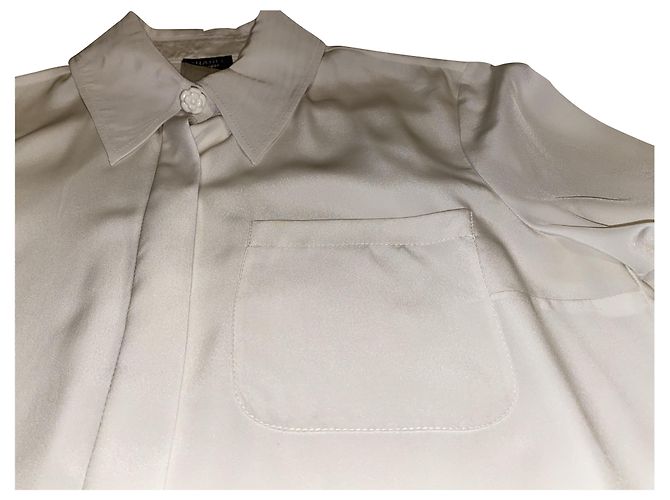 Chanel Uniformhemd Weiß Polyester 3/4 Ärmel - Ansicht 2