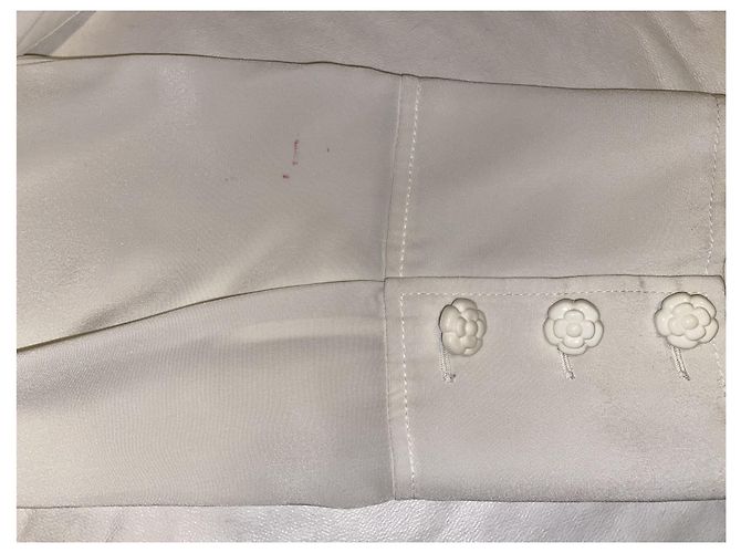 Chanel Uniformhemd Weiß Polyester 3/4 Ärmel - Ansicht 5