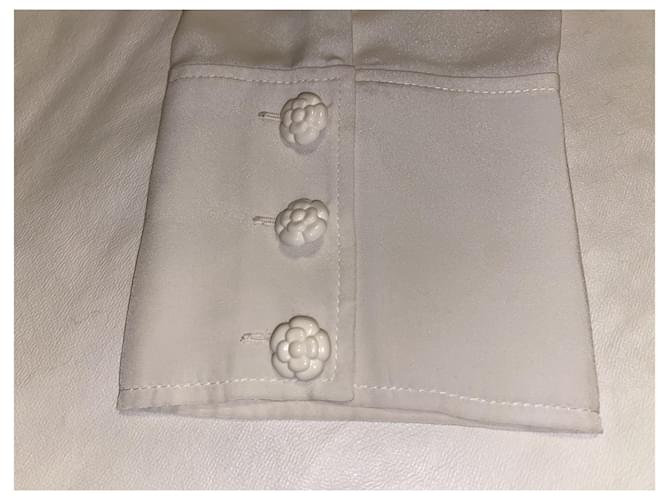 Chanel Uniformhemd Weiß Polyester 3/4 Ärmel - Ansicht 6