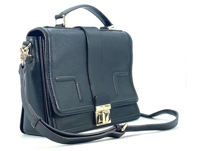 MCM BORSA A TRACOLLA IN PELLE MARRONE SCURO - vista 3