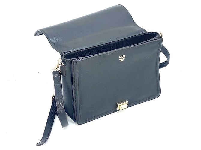 MCM BORSA A TRACOLLA IN PELLE MARRONE SCURO - vista 7