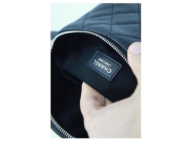 Chanel BORSA DA CINTURA NERA , pelle grana , In perfette condizioni Nero - vista 3