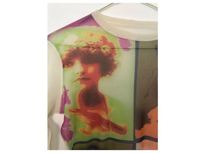 Jean Paul Gaultier Mesh Top mit Andy Warhol Muster Mehrfarben - Ansicht 2