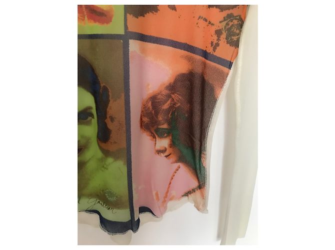 Jean Paul Gaultier Mesh Top mit Andy Warhol Muster Mehrfarben - Ansicht 3