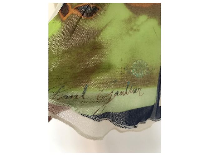 Jean Paul Gaultier Mesh Top mit Andy Warhol Muster Mehrfarben - Ansicht 5