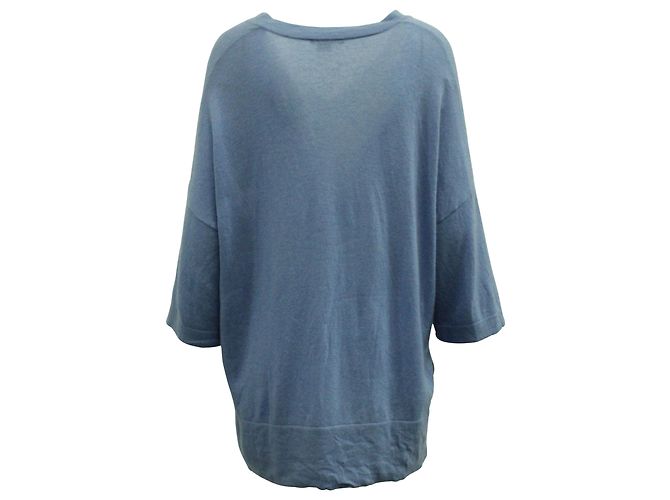 Suéter oversized Vince em cashmere azul claro - vista 3