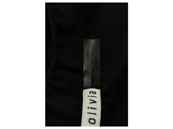 Alice + Olivia Bluse mit Spitzendetail aus schwarzer Seide - Ansicht 5