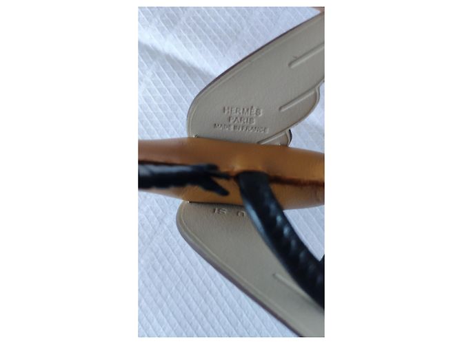 Hermès HERMES ACCESSOIRE DE SAC RODEO PM PEGASE AGNEALI MILO -VEAU Nero Bianco Beige - vista 3