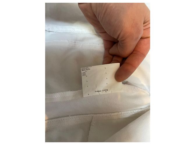 ROCCOBAROCCO White Denim Jacket with Gold Buttons - view 9