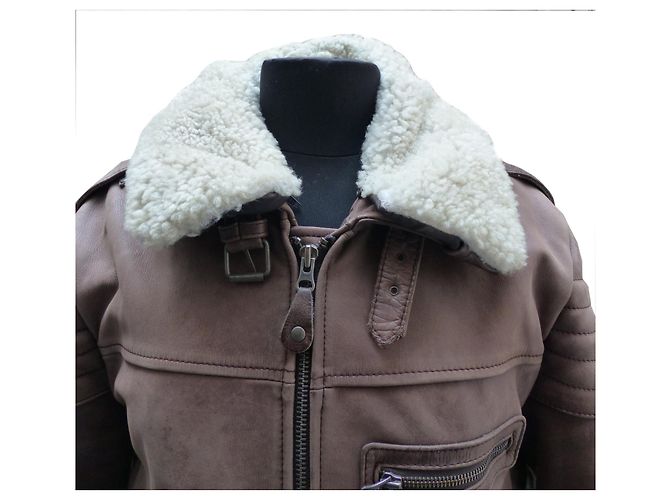 Autre Marque Piraten-Rindslederjacke Dream M Braun - Ansicht 9