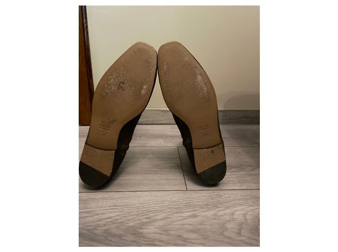 Botas Michel Vivien de ante caqui 36 - vista 6