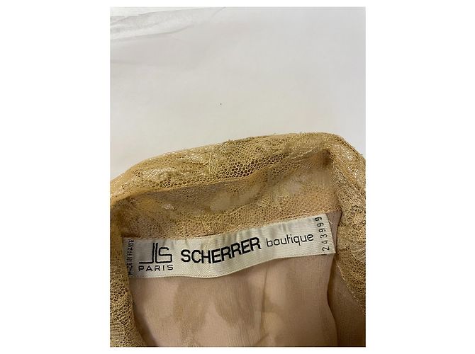 Jean Louis Scherrer Blusa de encaje sin mangas beige - vista 3
