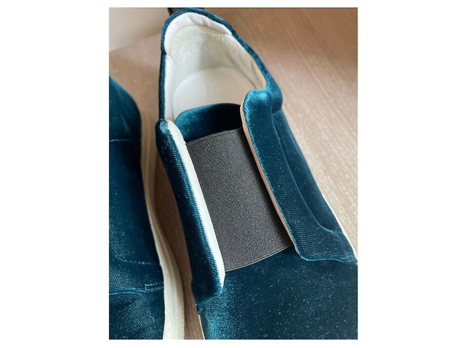 Baskets Pierre Hardy Turquoise en Velours 36 - vue 3