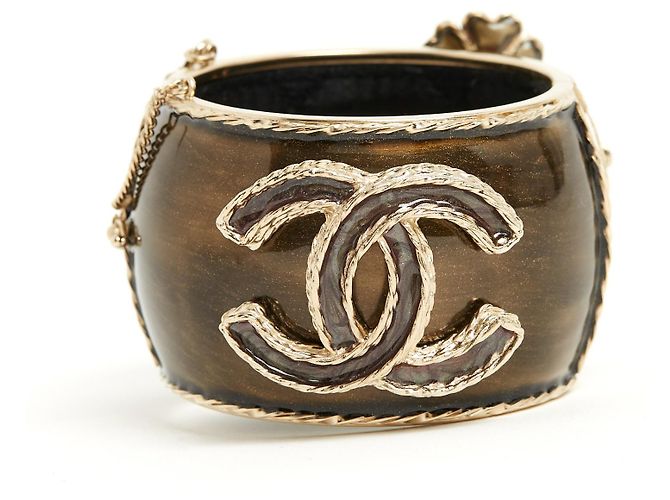 Chanel GLASBLUMEN ATEMBERAUBENDE MANSCHETTE Golden - Ansicht 2