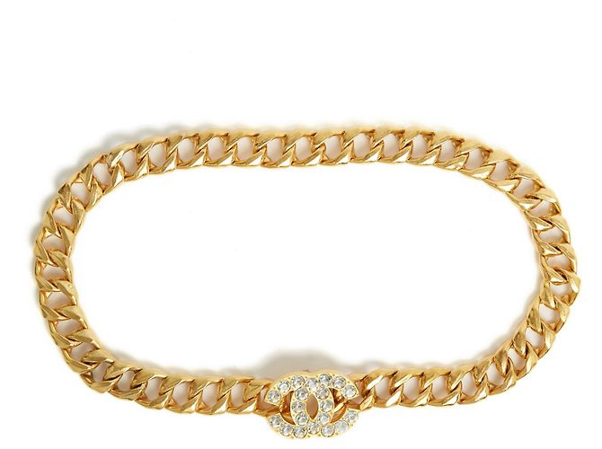 Chanel CC Logo Gliederkette Gürtel Goldfarben Golden - Ansicht 2
