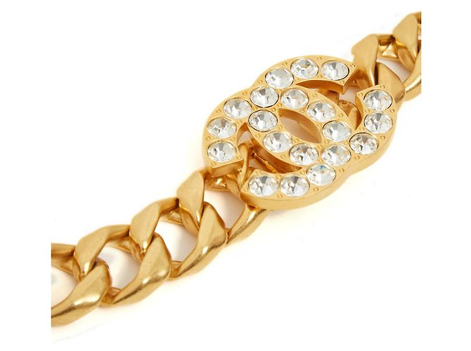 Chanel CC Logo Gliederkette Gürtel Goldfarben Golden - Ansicht 3