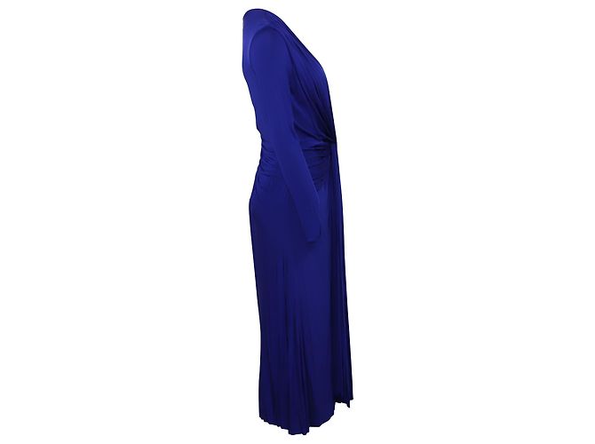 Jason Wu Collection Butterfly Twist Drape Kleid aus blauer Viskose - Ansicht 3