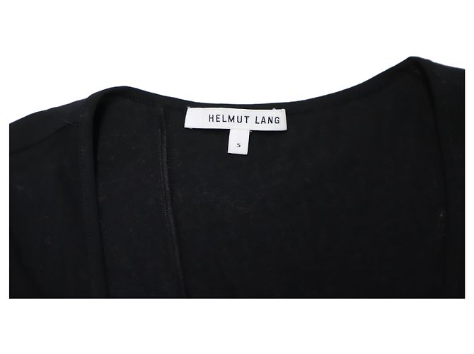 Helmut Lang Ärmelloses Etuikleid mit mehreren Knoten aus schwarzem Polyester - Ansicht 7