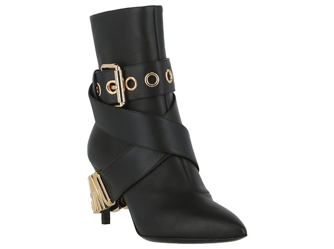Botas Moschino de piel con placa del logo - vista 2