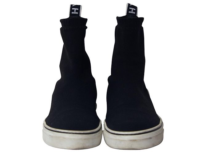 Givenchy High-Top-Sneakers aus Stretch-Strick mit George V-Logo aus schwarzem Polyamid - Ansicht 2