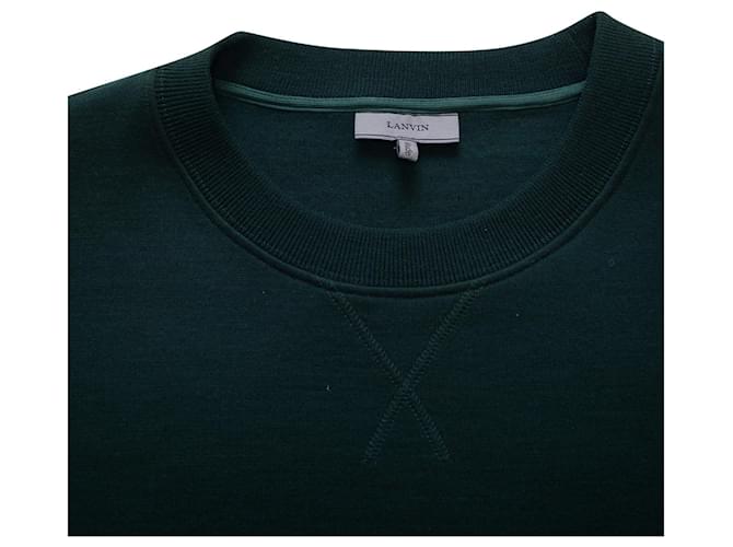 Lanvin Kettenstich-Pullover aus grüner Wolle - Ansicht 3