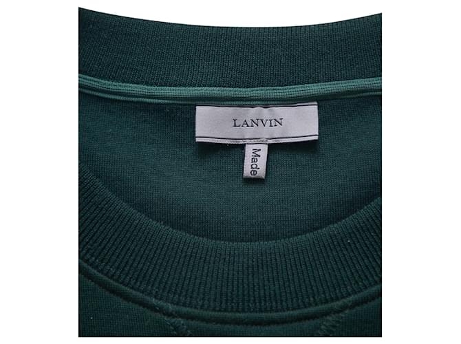 Lanvin Kettenstich-Pullover aus grüner Wolle - Ansicht 4