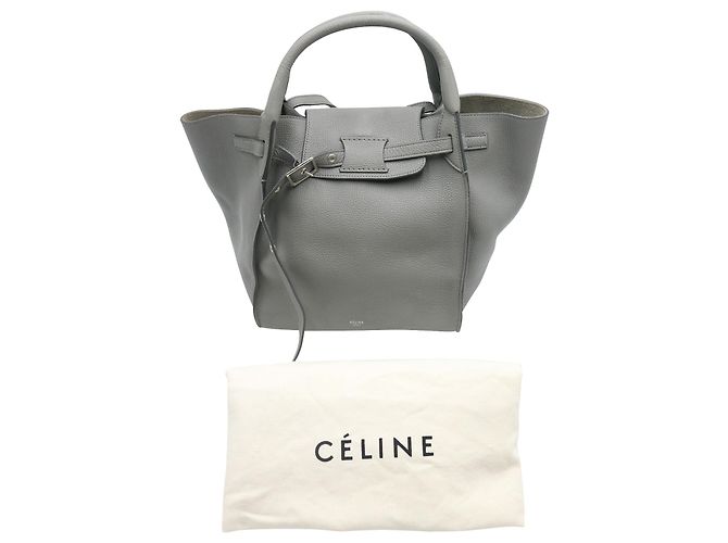 Céline Celine Big Bag aus grauem Kalbsleder Leder - Ansicht 9