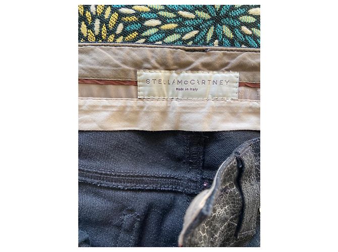 Stella Mc Cartney Vaqueros Stella McCartney Negros con Estampado de Flores Brillantes - vista 5