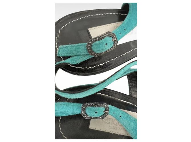 Décolleté Nando Muzi in suede blu taglia 40 - vista 2