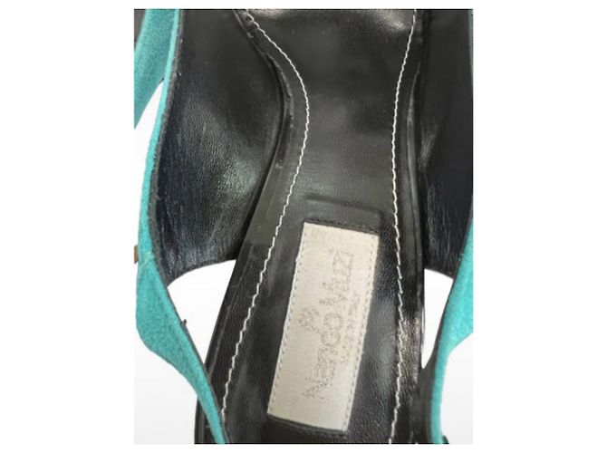 Décolleté Nando Muzi in suede blu taglia 40 - vista 6
