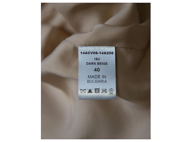 Chloé Chloe Bikerjacke aus dunkelbeigem Leder - Ansicht 8