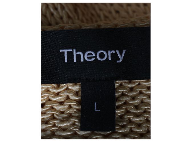 Top senza maniche lavorato a maglia Theory in cotone beige Marrone - vista 4