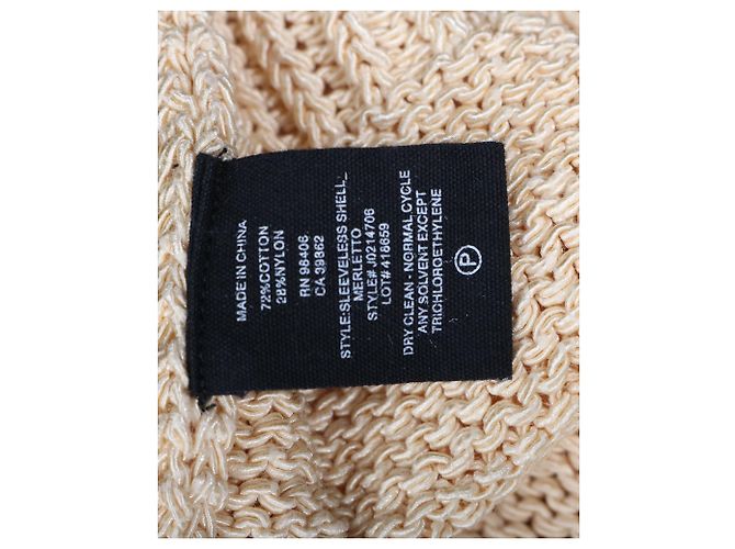 Top senza maniche lavorato a maglia Theory in cotone beige Marrone - vista 6