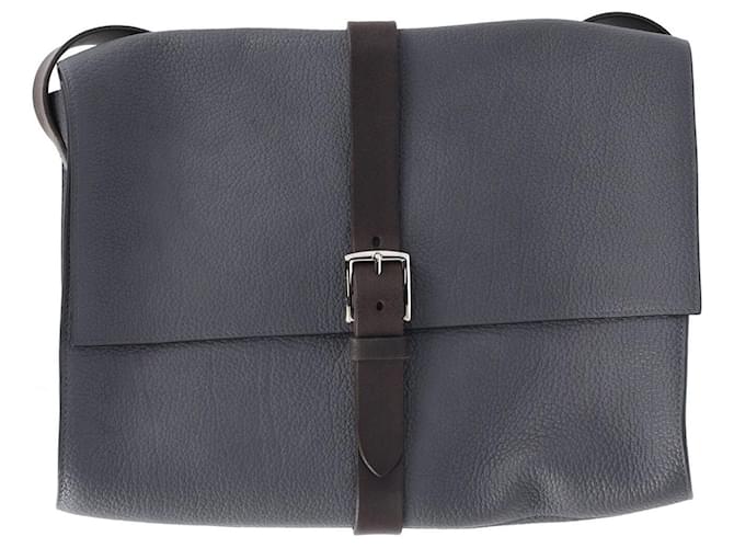 Hermès Etriviere Messenger Bag in Navy Blue Leather ref.687173 Joli