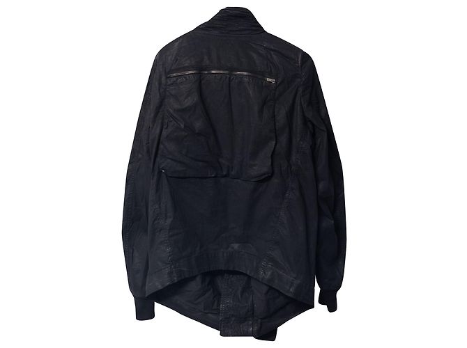Rick Owens Exploder-Jacke aus schwarzer Baumwolle - Ansicht 2