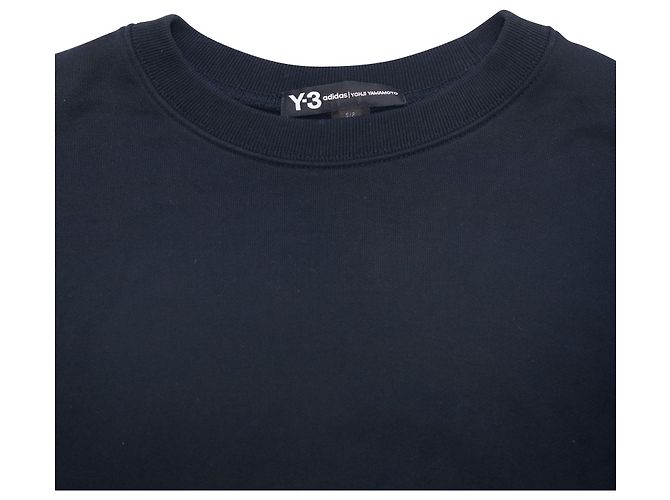 Y3 Y-3 Rundhals-Sweatshirt aus schwarzer Baumwolle - Ansicht 3