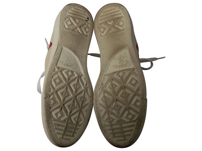 Zapatillas bajas en lona beis Play x Converse de Comme Des Garcons Castaño Beige - vista 5