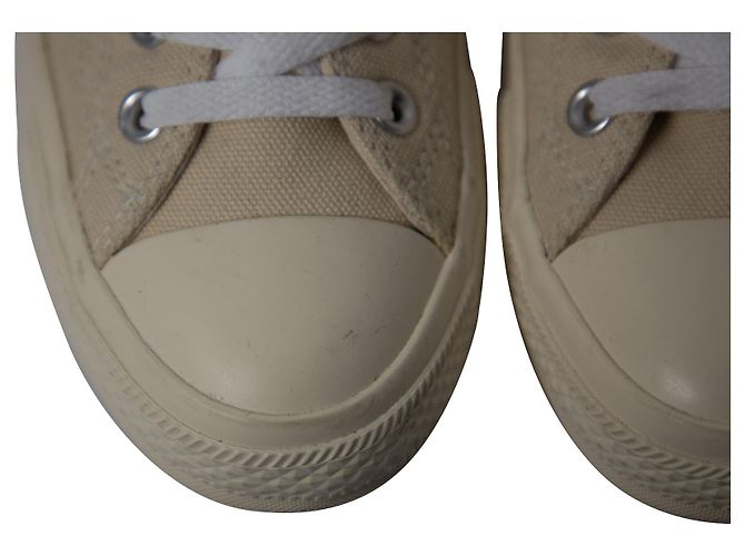 Zapatillas bajas en lona beis Play x Converse de Comme Des Garcons Castaño Beige - vista 8