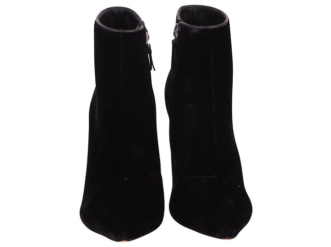 Sophia Webster Coco Kristallverzierte Stiefel aus schwarzem Wildleder - Ansicht 2