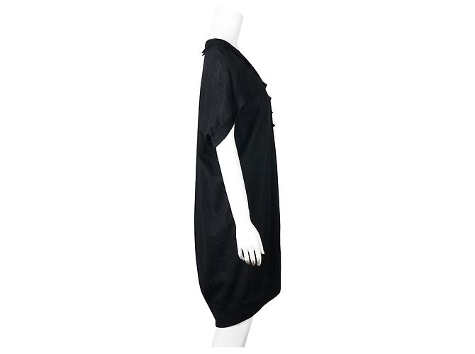 Tsumori Chisato Schwarzes Slip-On-Kleid aus Wolle - Ansicht 4